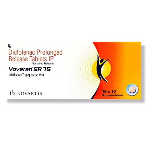 ボルタレンジェネリック 75mg（Voveran SR：ヴォヴェランSR）100錠 1箱