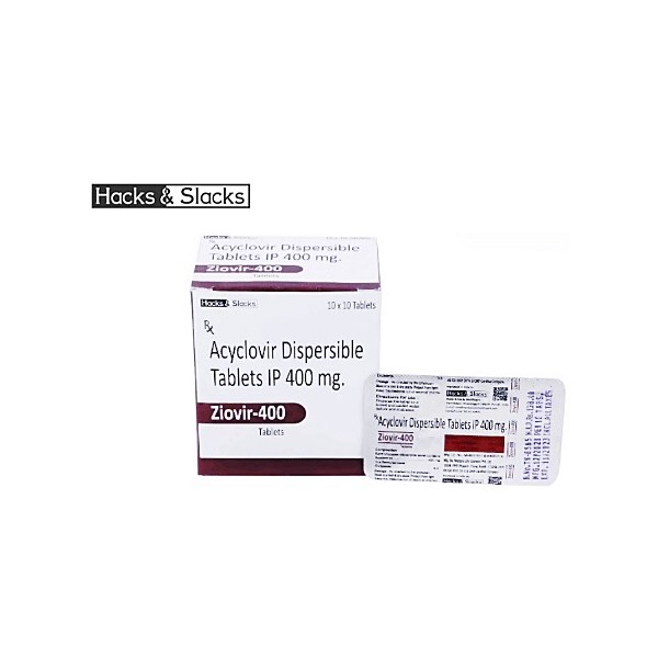 [ゾビラックスジェネリック] Ziovir 400mg 100錠 アシクロビル