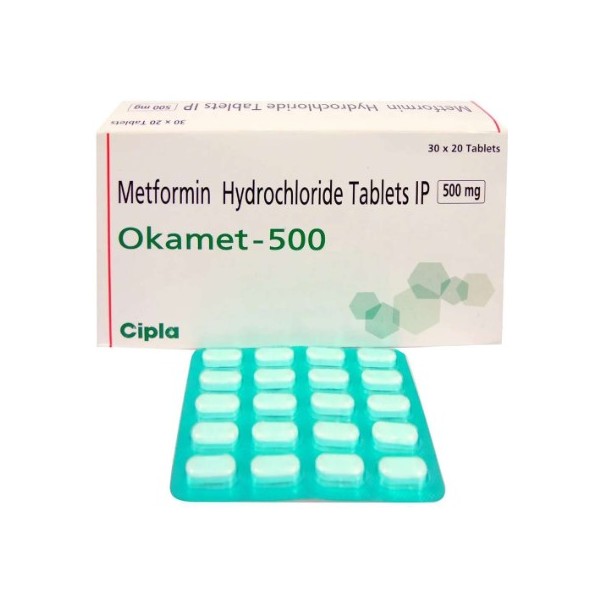 ★メトホルミン★  オカメット Okamet-500mg-600錠  超大容量  NDMA Free Cipla