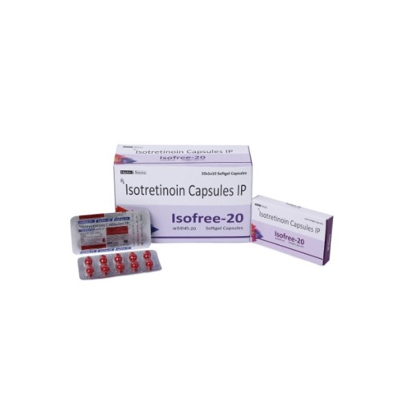 イソトレチノイン (アキュテイン) Isofree 20mg 100カプセル