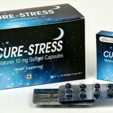 睡眠誘導剤メラトニン10mg Cure-stress 100 softgel capsule